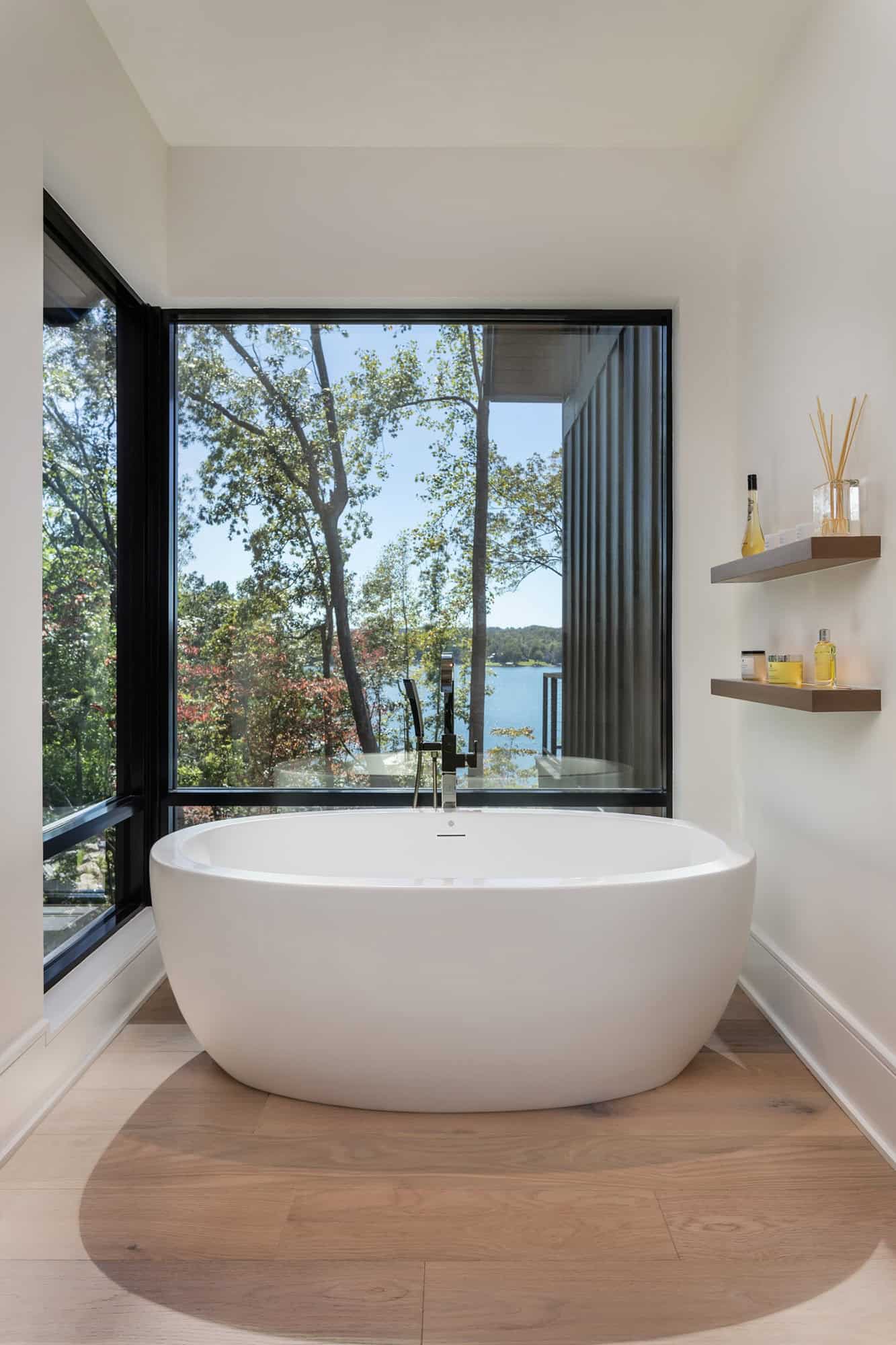 contemporary-bathroom-with-a-freestanding-tub