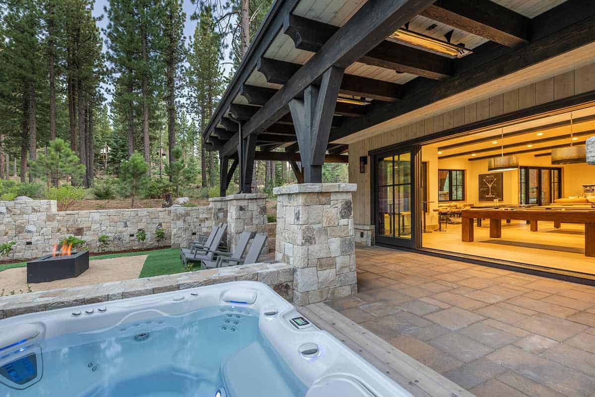 contemporary-mountain-home-exterior-with-a-hot-tub