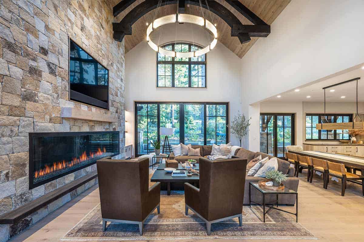 contemporary-living-room-with-a-fireplace
