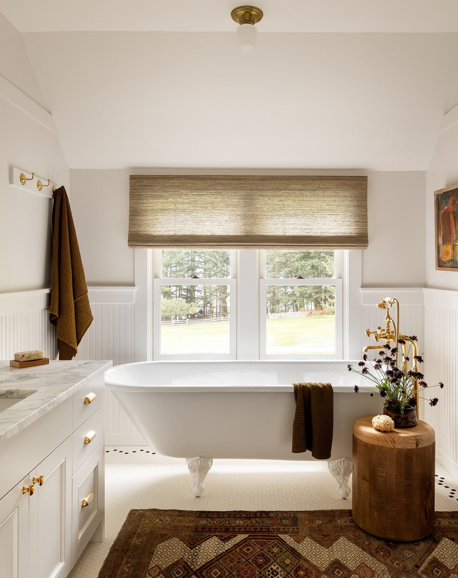 farmhouse-style-bathroom-with-a-freestanding-tub