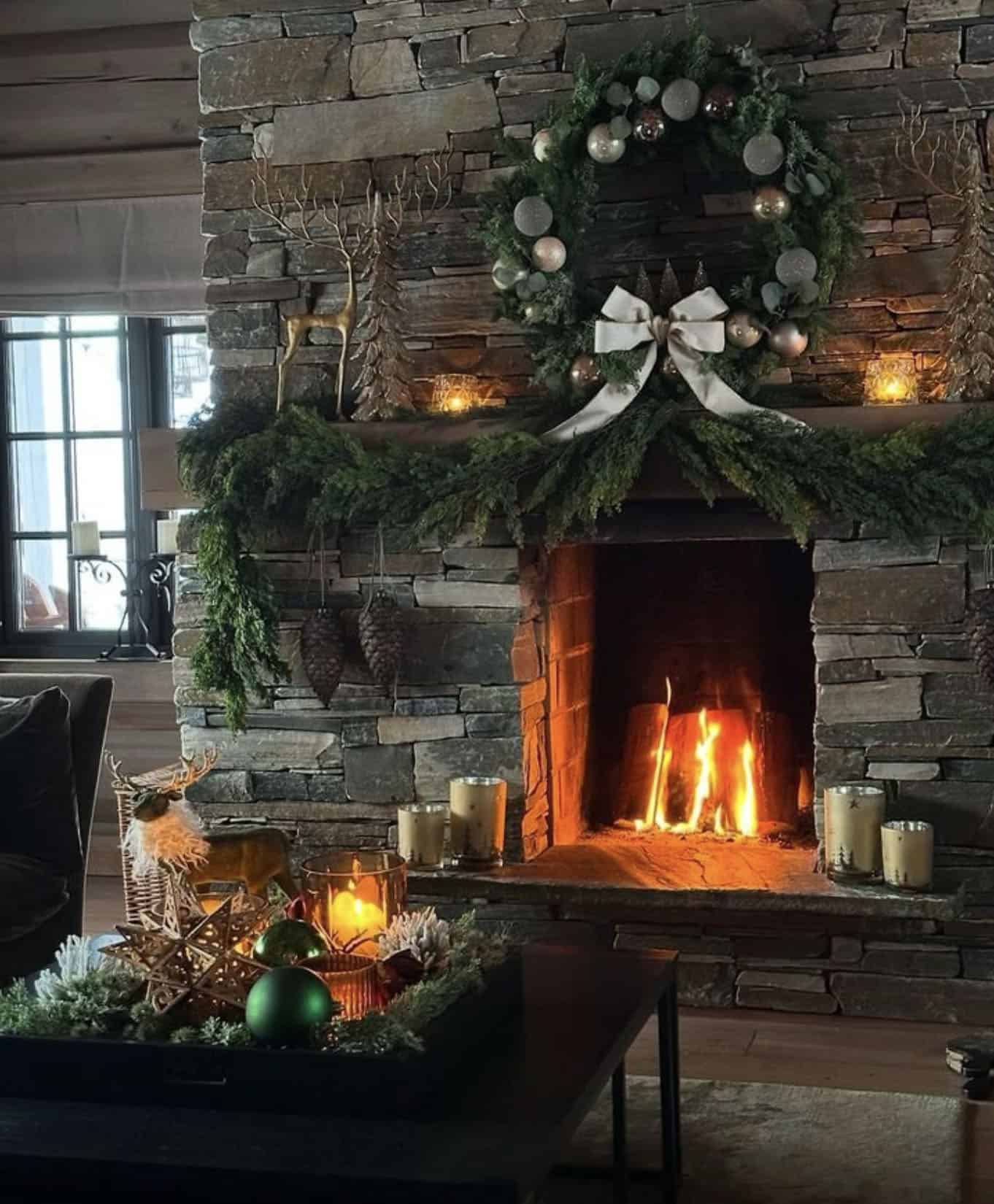 fireplace-mantel-decorated-for-christmas