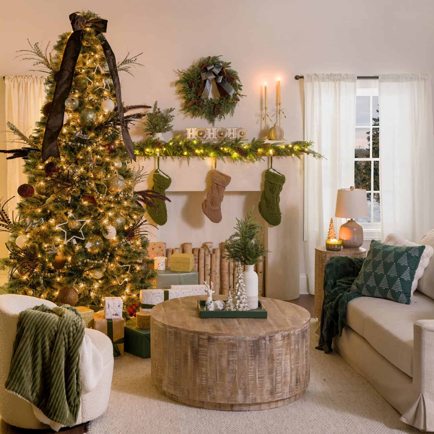 living-room-with-a-christmas-tree