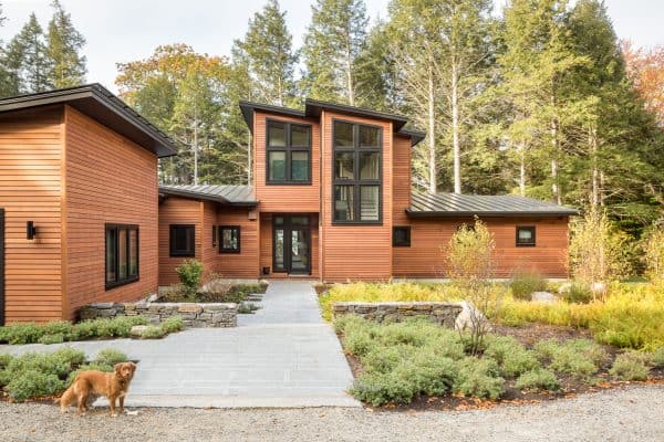 featured posts image for A midcentury modern-inspired lake house in the woods of western Maine