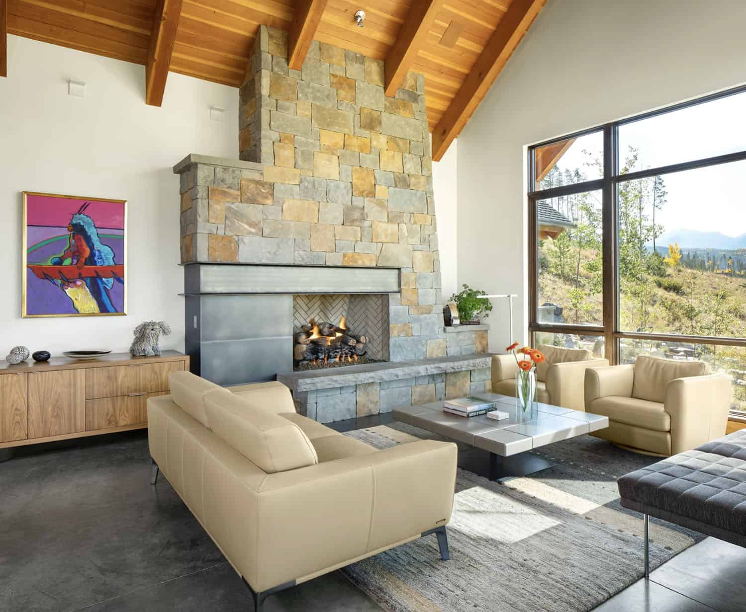 mountain-contemporary-living-room-with-a-fireplace