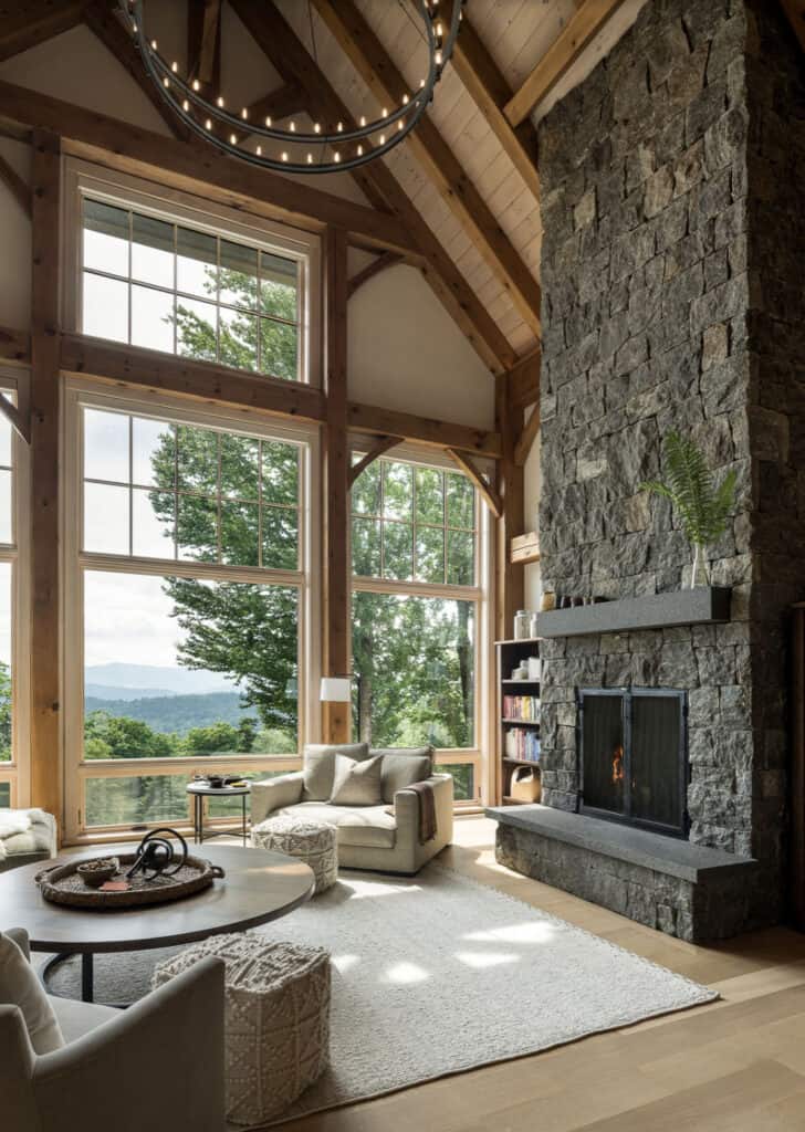 A serene getaway gets beautifully transformed in Vermont's Green Mountains