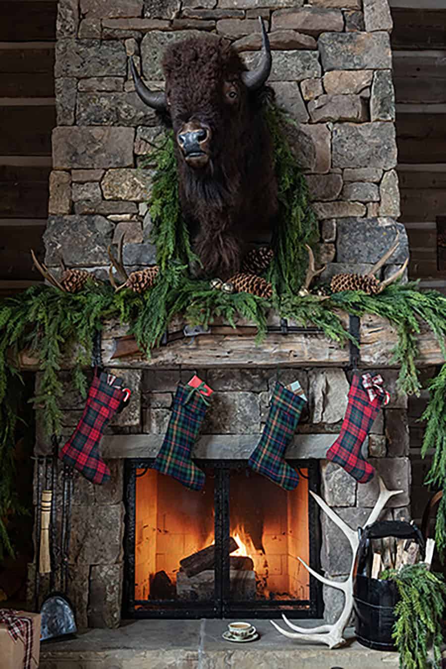 rustic-living-room-with-a-fireplace