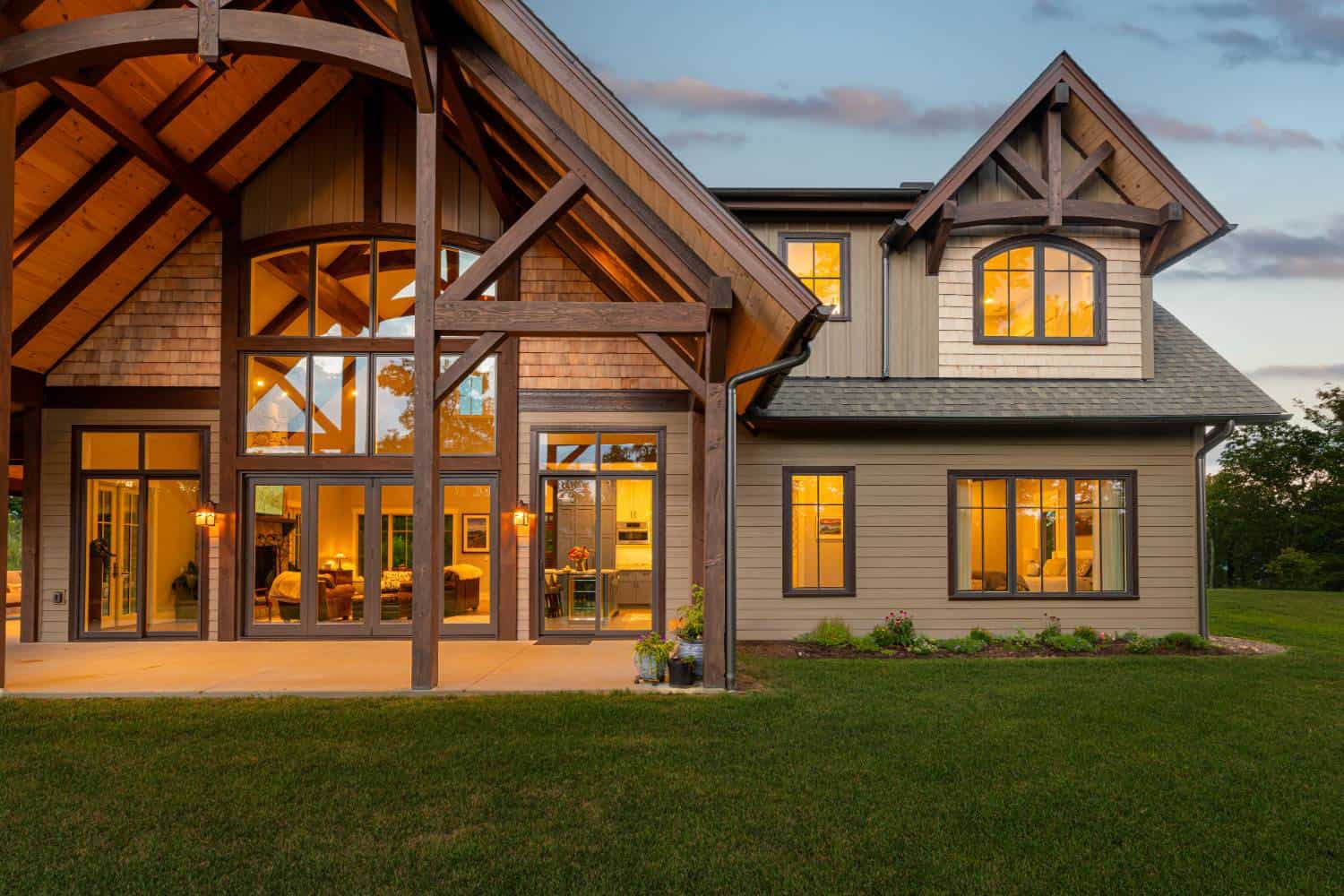 contemporary-craftsman-style-home-exterior-at-dusk