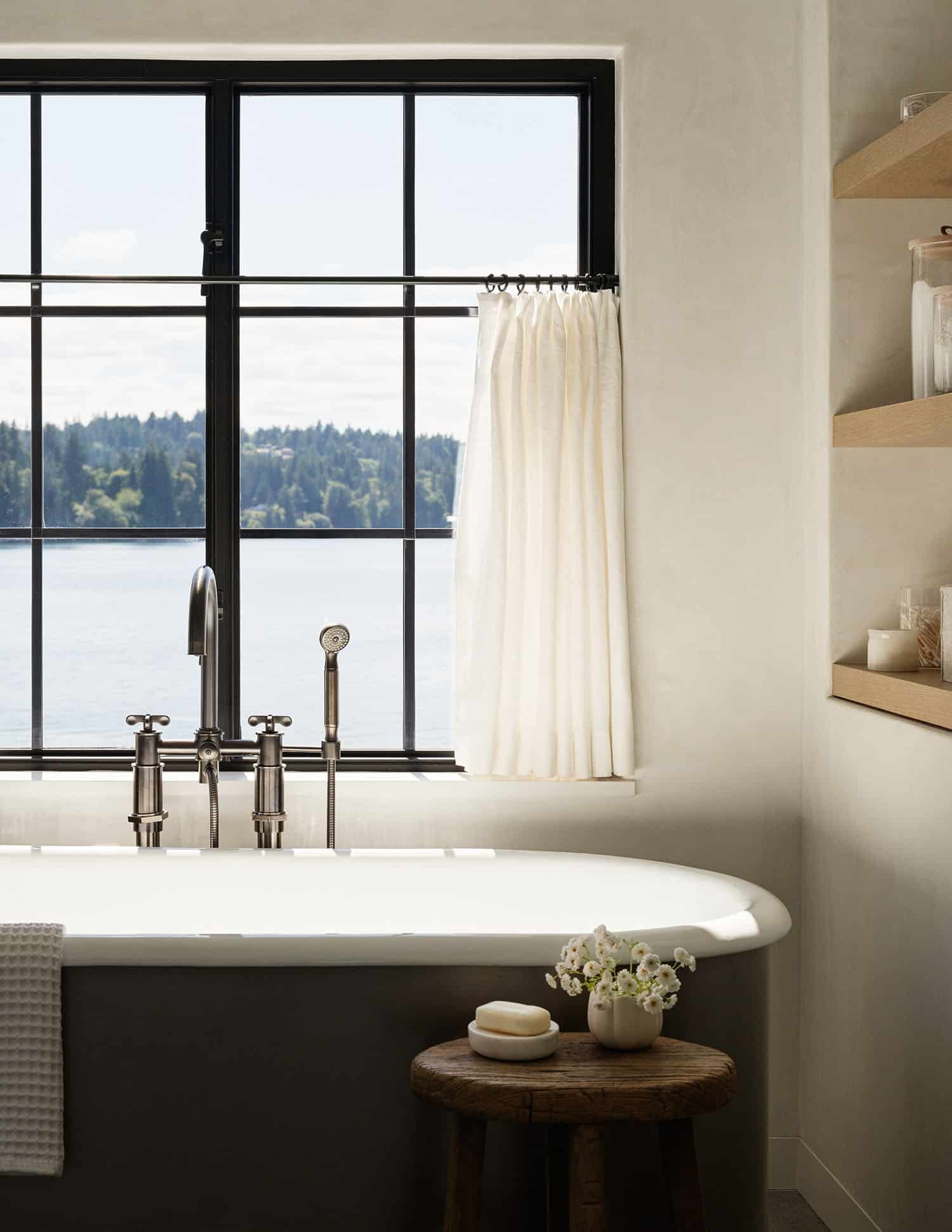 contemporary-bathroom-with-a-freestanding-tub