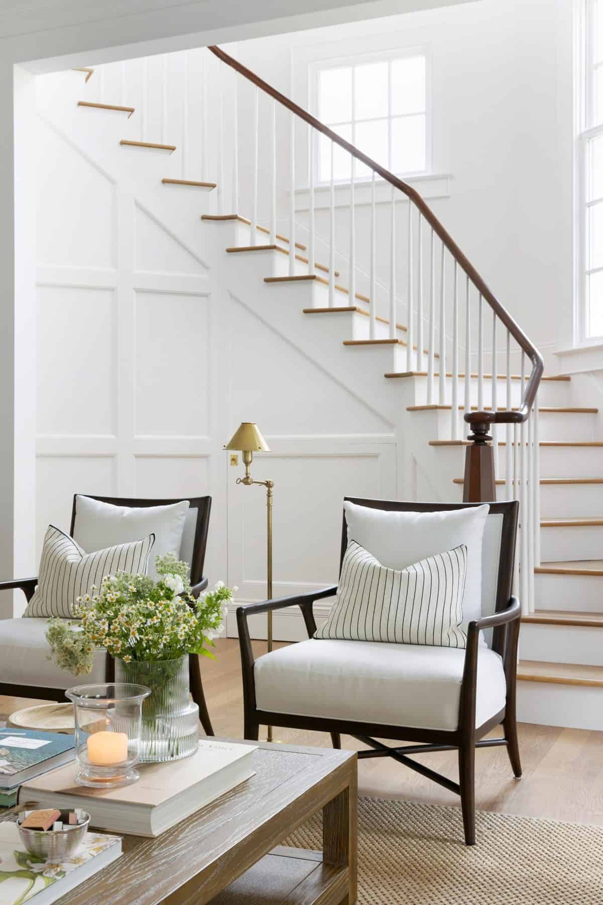 transitional-style-foyer-with-a-staircase