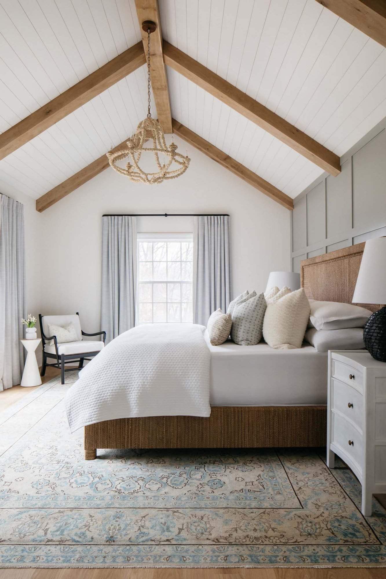 contemporary-bedroom-with-a-vaulted-ceiling