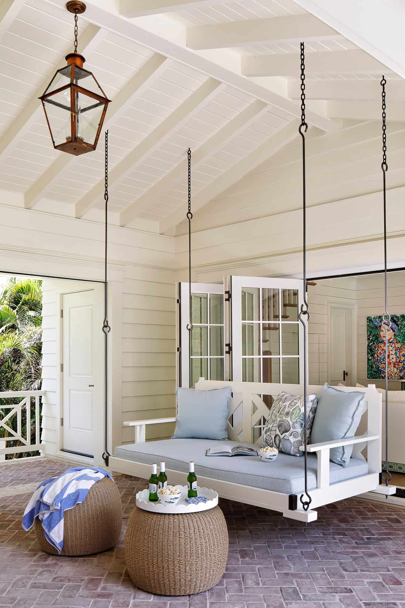 coastal-style-covered-porch-with-hanging-beds