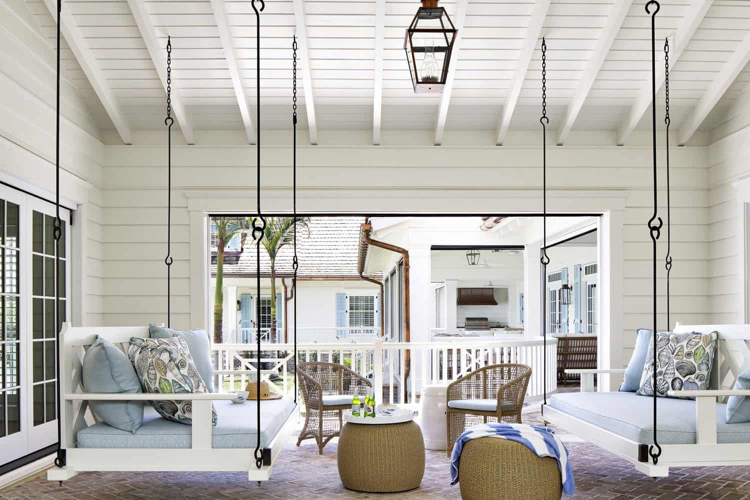 coastal-style-covered-porch-with-hanging-beds