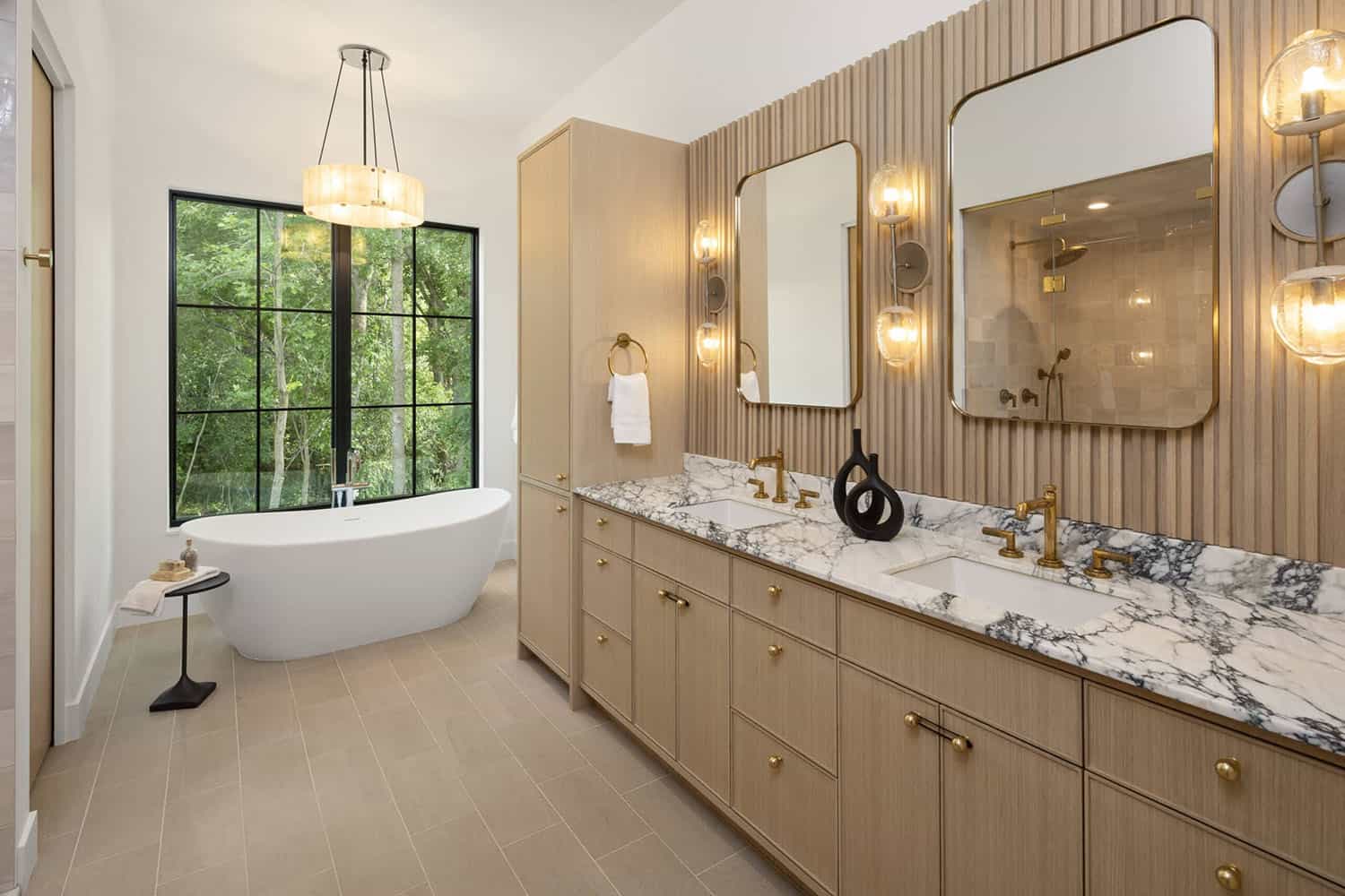 modern-rustic-bathroom-with-a-vanity-and-freestanding-tub