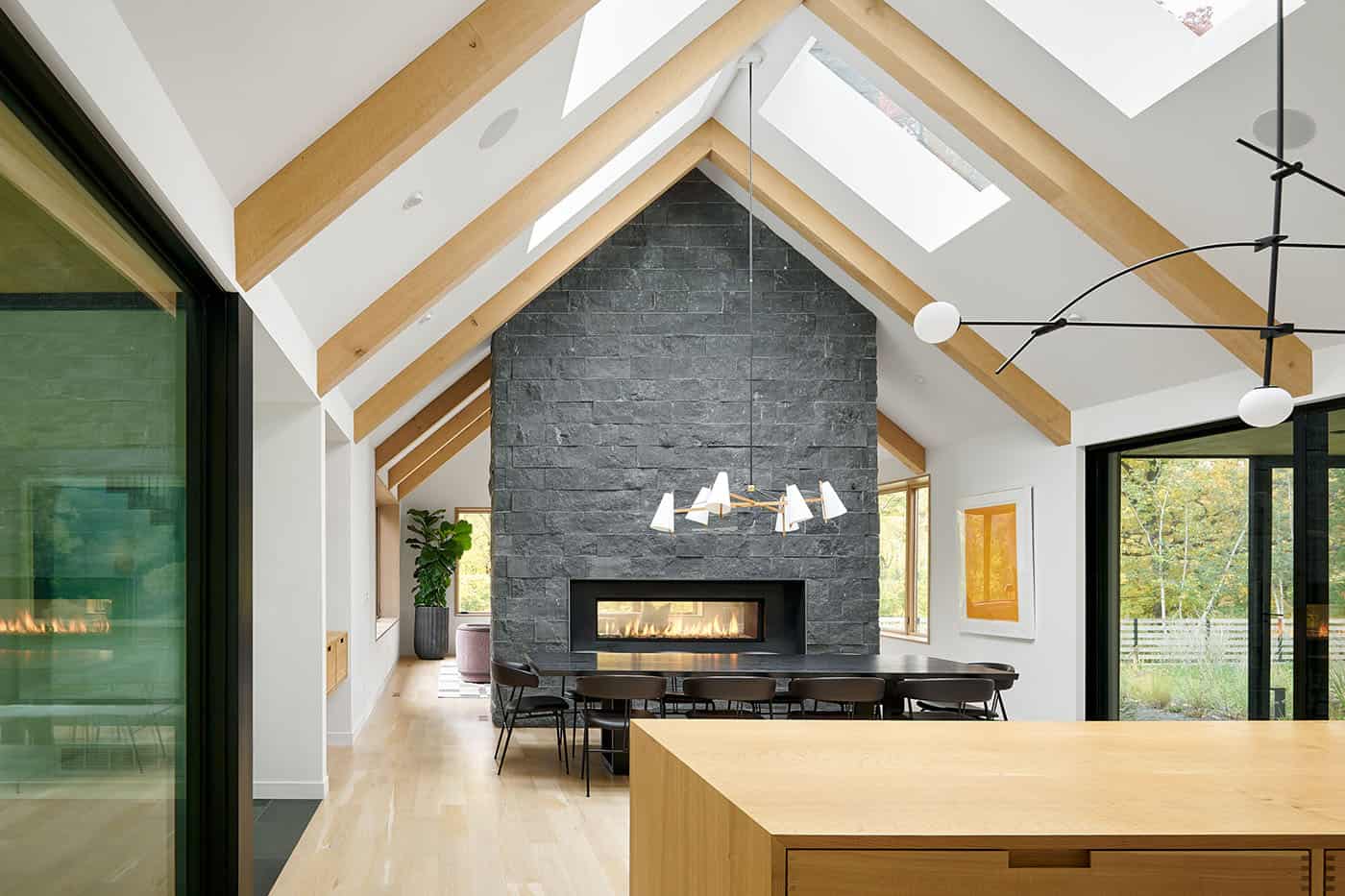 modern-dining-room-with-a-fireplace