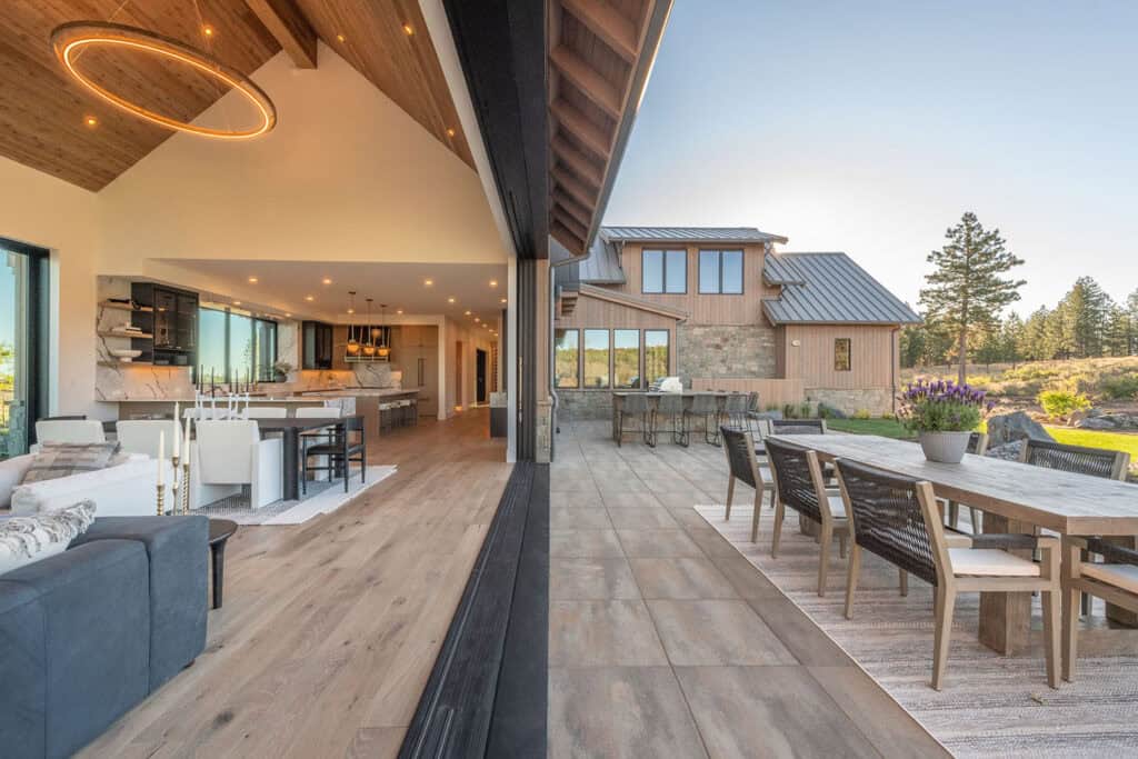 Inside a mountain modern dream house with European influence in Oregon