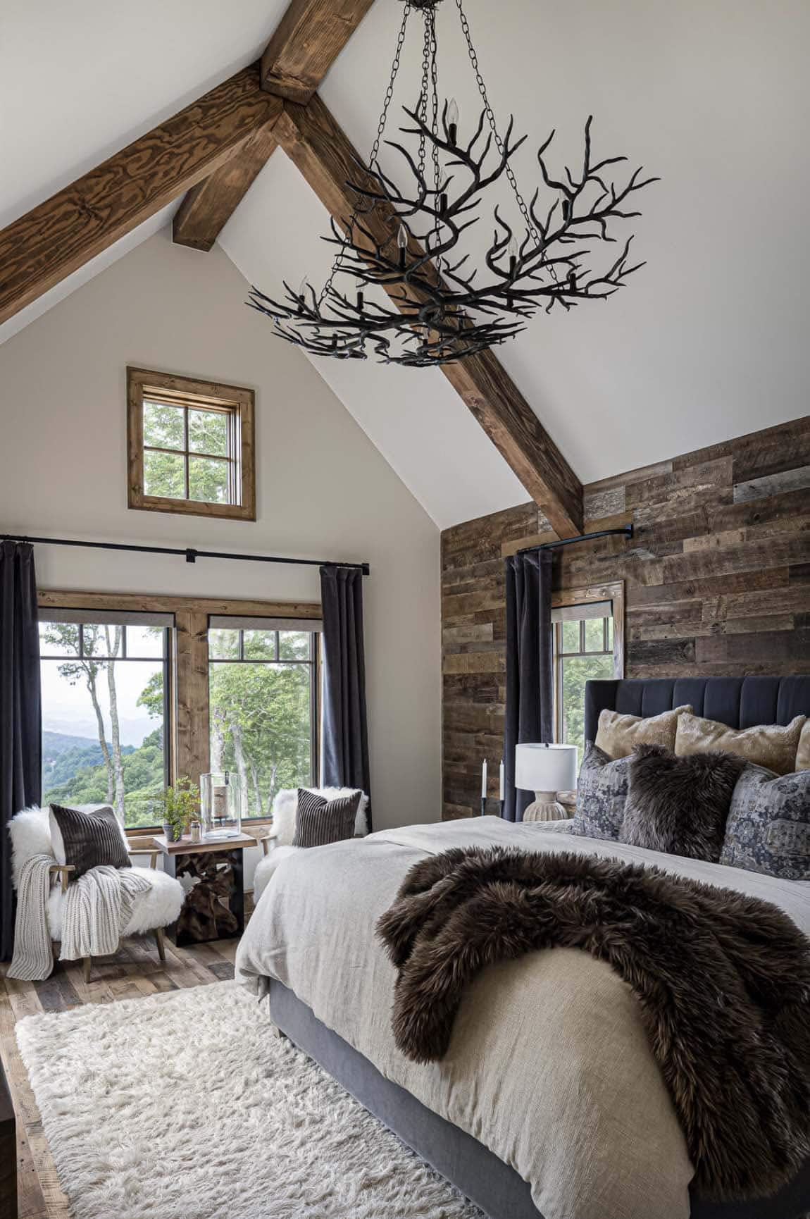 rustic-modern-bedroom-with-a-vaulted-ceiling