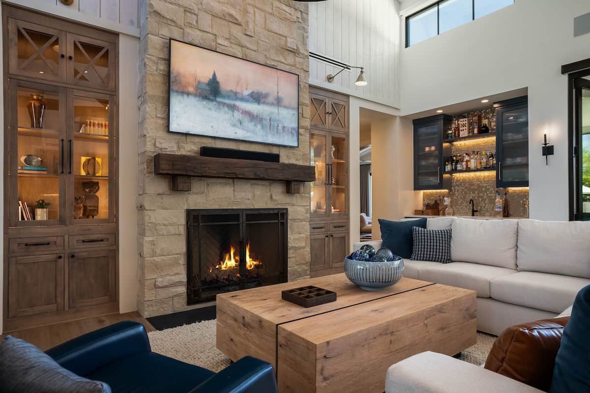 rustic-living-room-with-a-fireplace