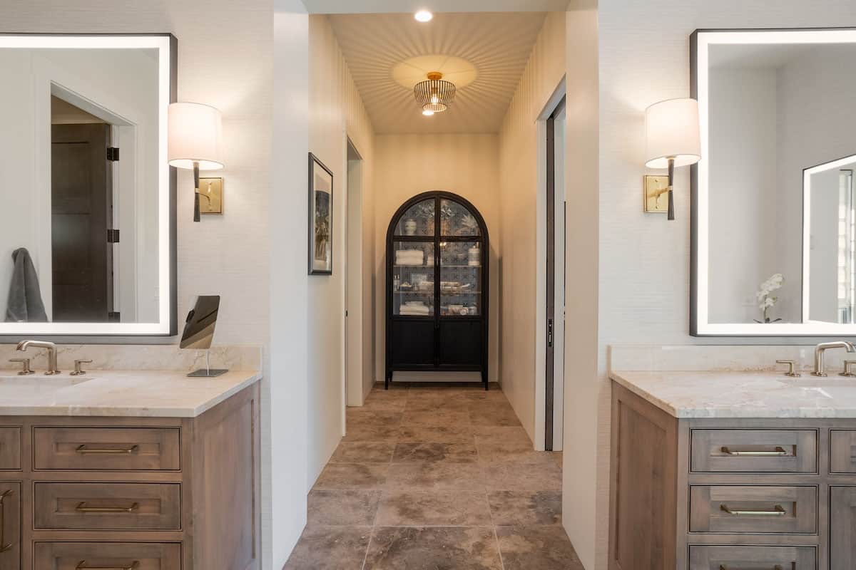 modern-rustic-bathroom-with-dual-vanities