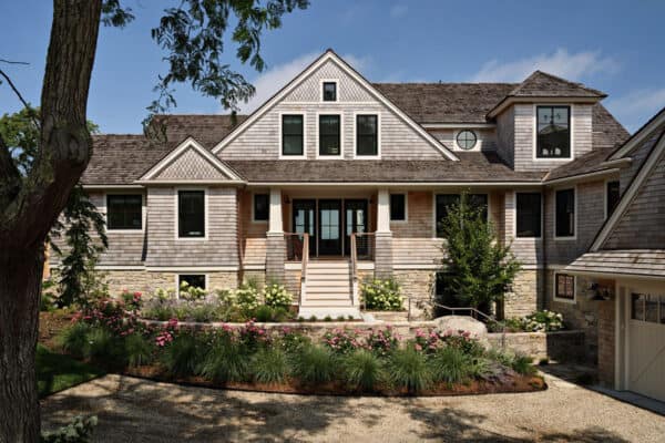 This shingle style waterfront house offers a peaceful respite on Cape Cod