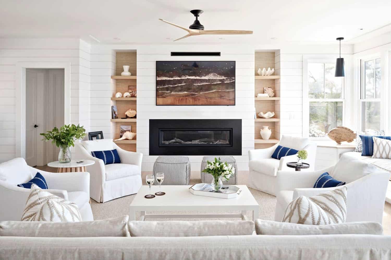 beach-style-living-room-with-a-fireplace