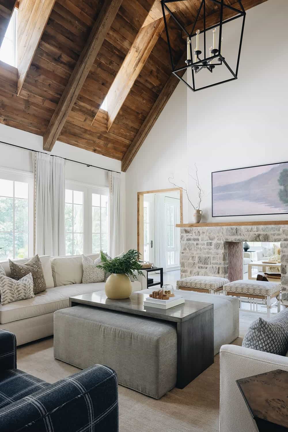 contemporary-living-room-with-a-fireplace
