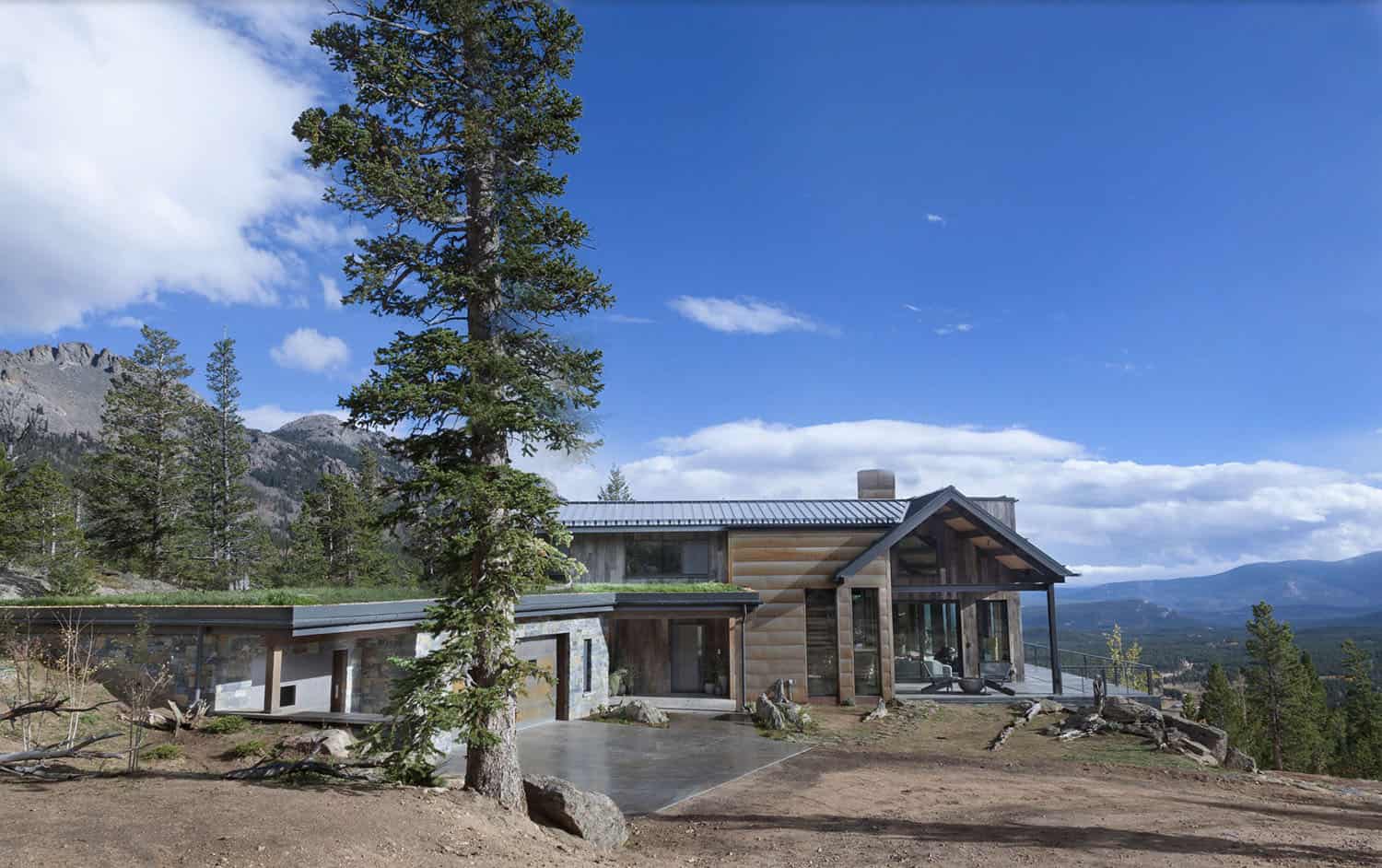 contemporary mountain home exterior