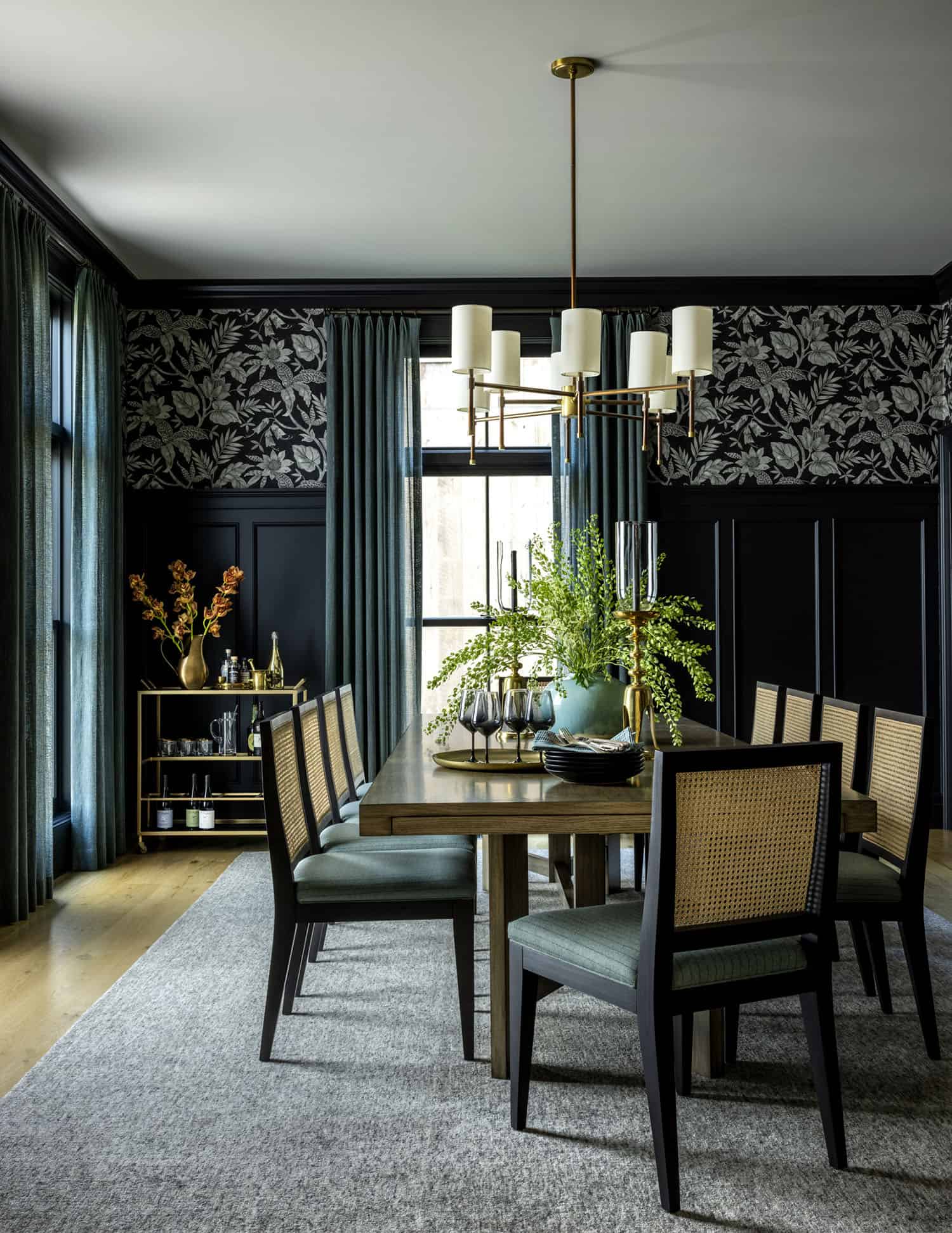 farmhouse-style dining room
