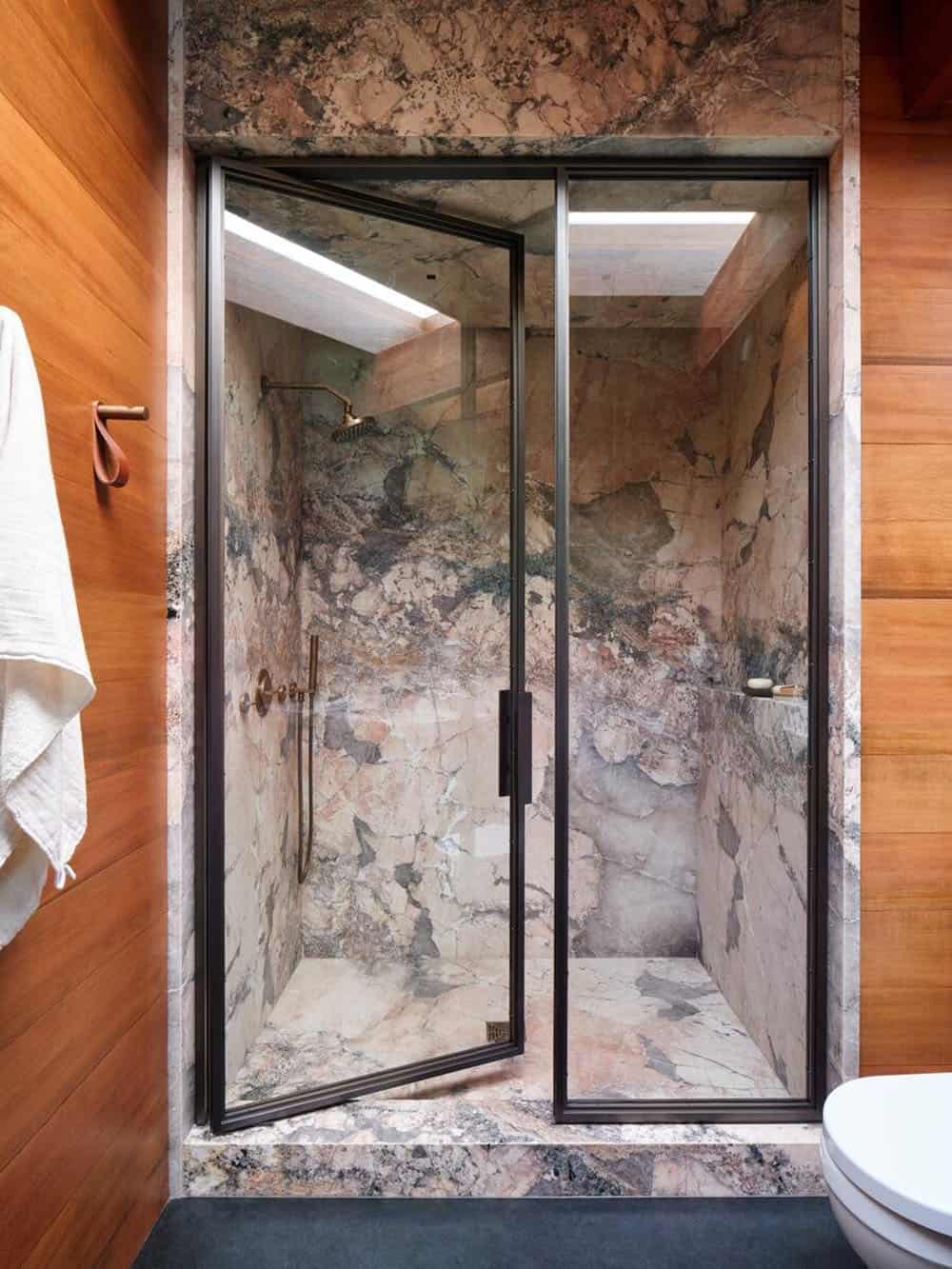 midcentury modern bathroom shower