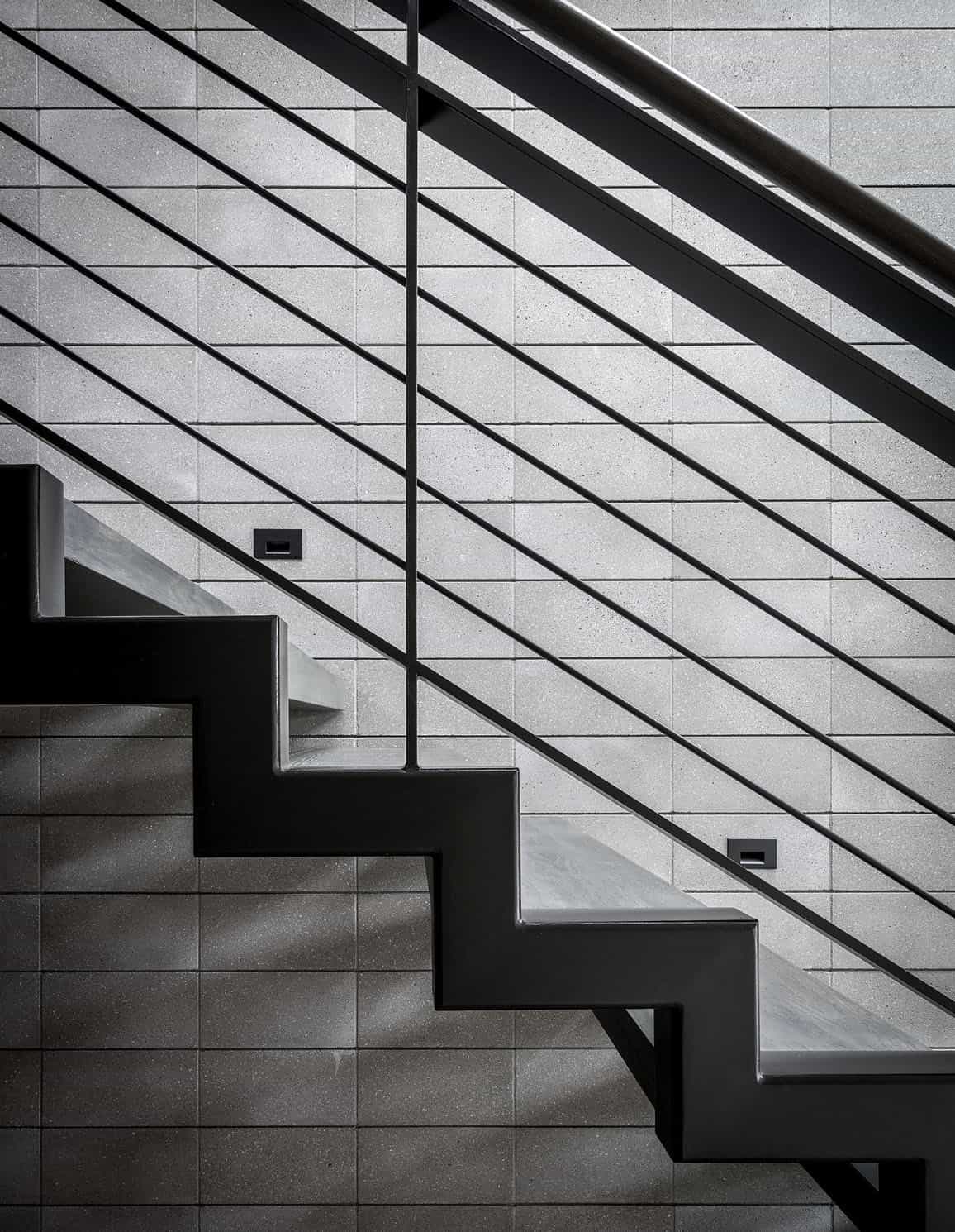 modern steel staircase detail