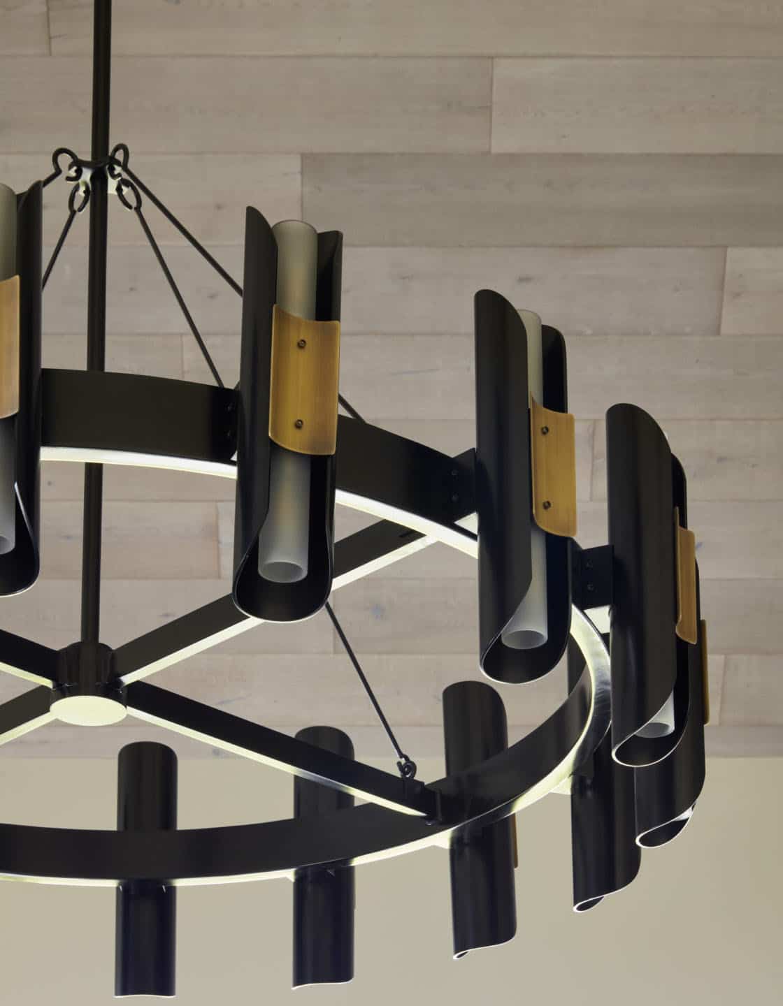 modern chandelier detail