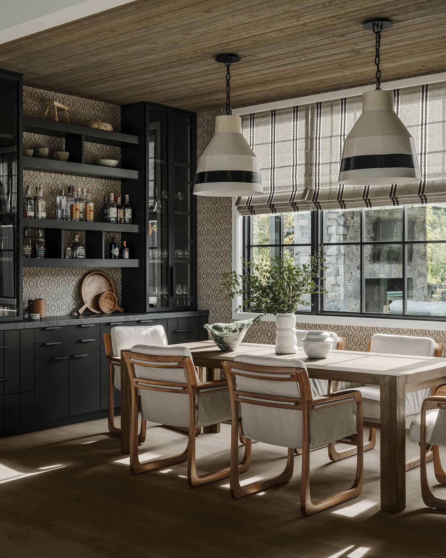 transitional style dining room