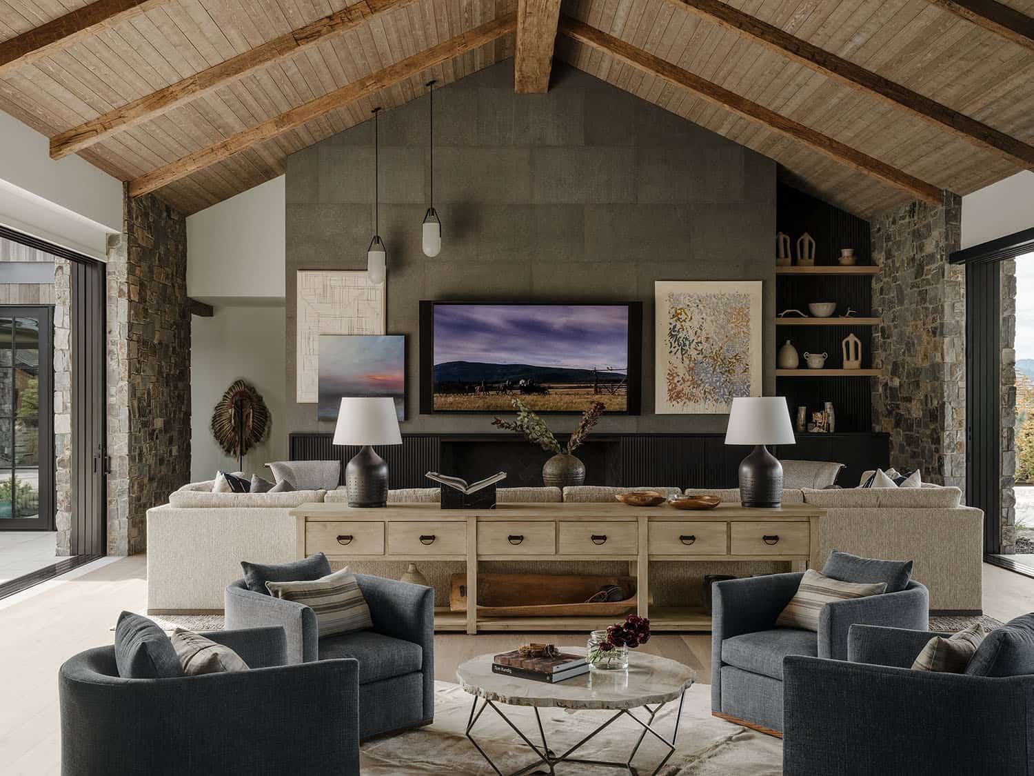 transitional style living room