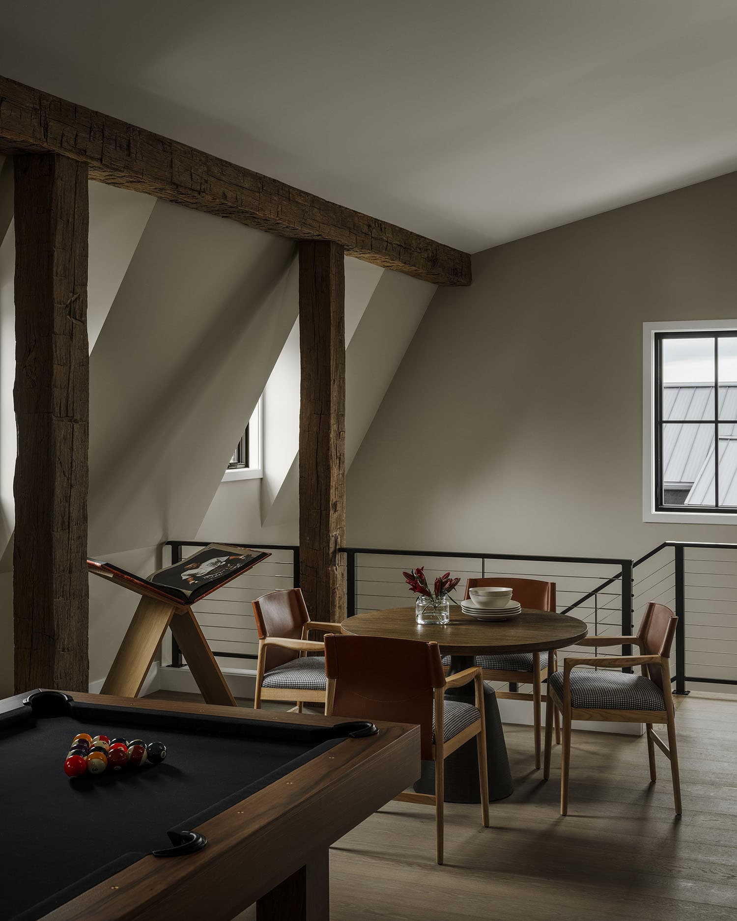 transitional style game room