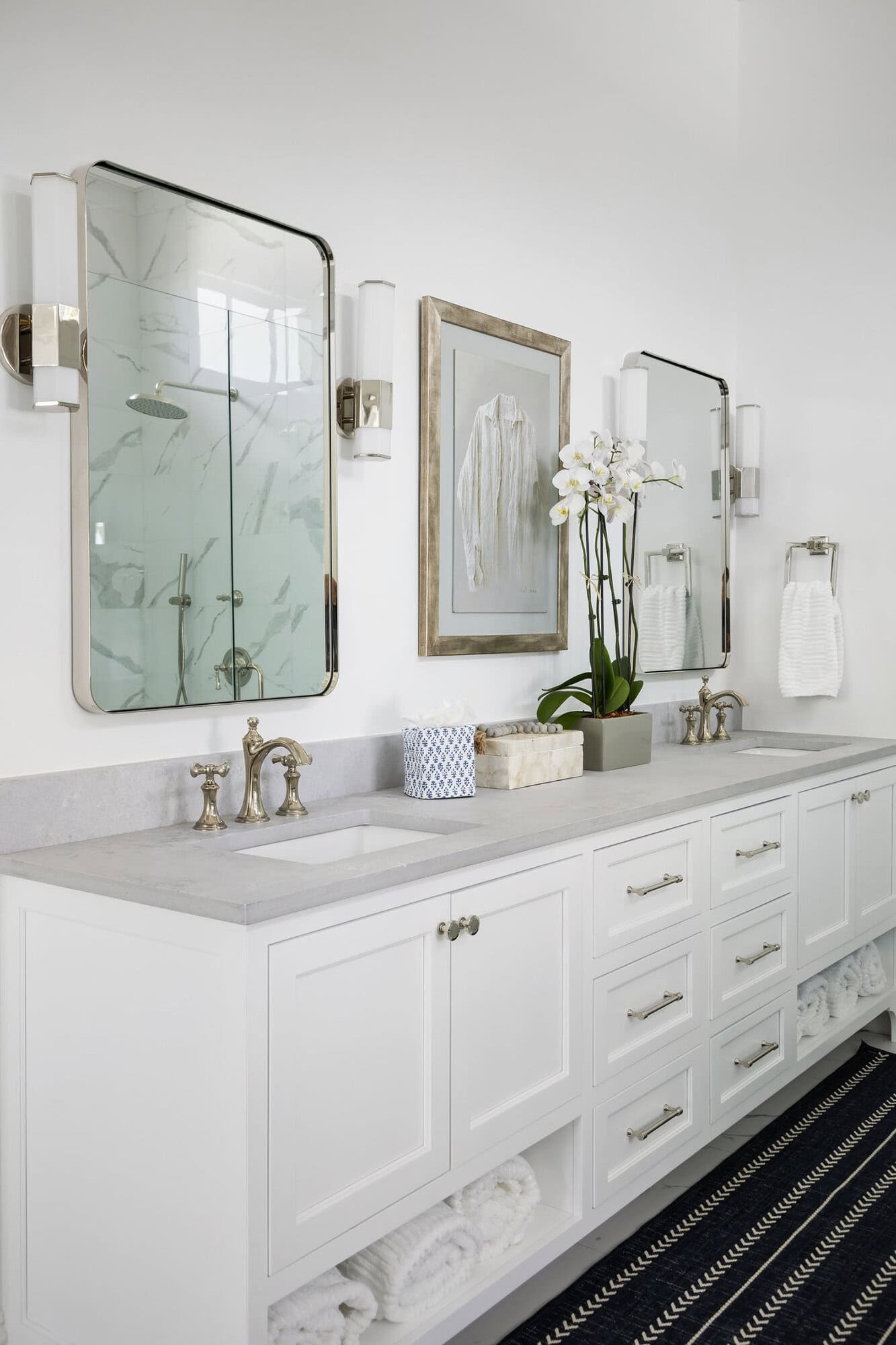 contemporary coastal bathroom vanity