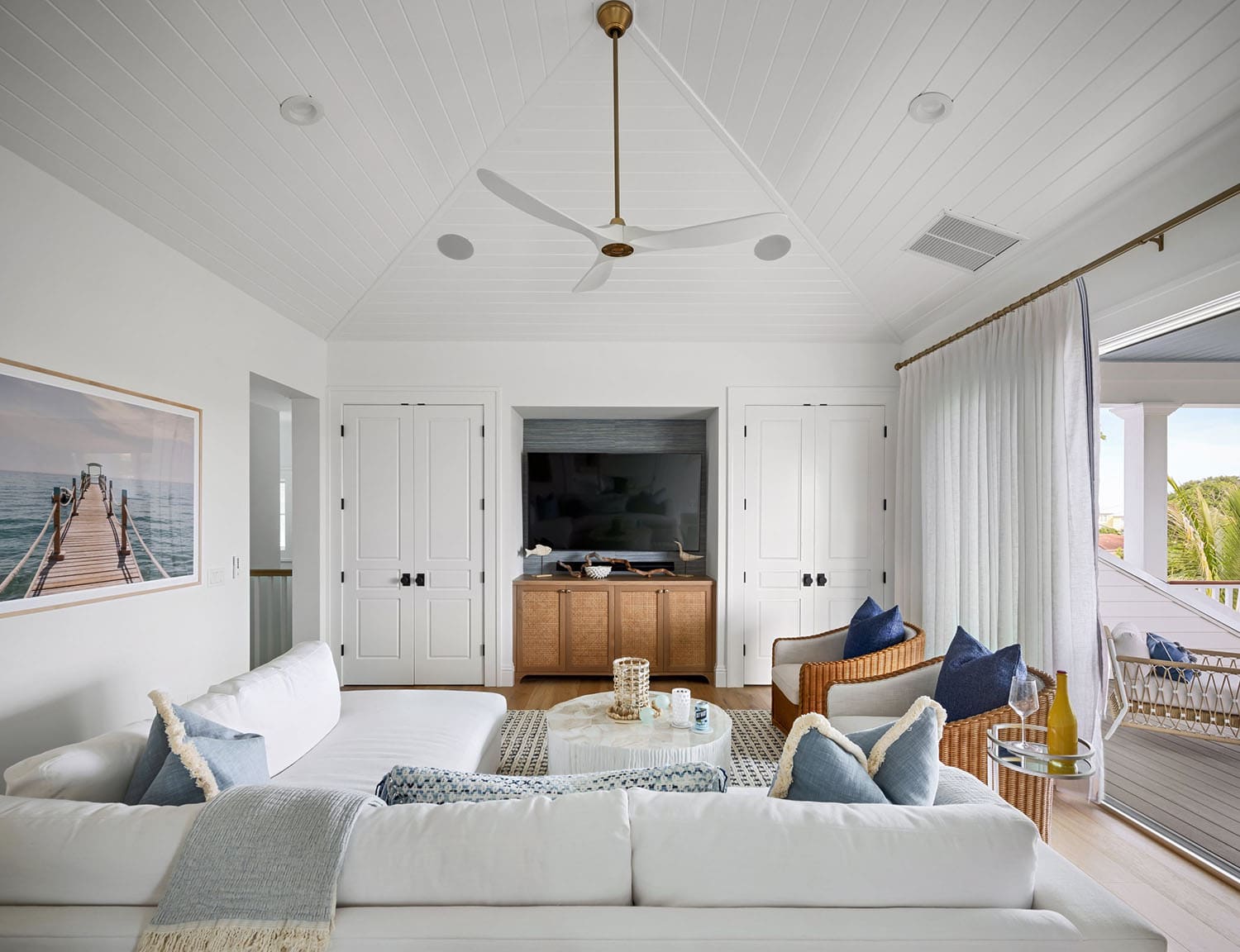 contemporary coastal family room