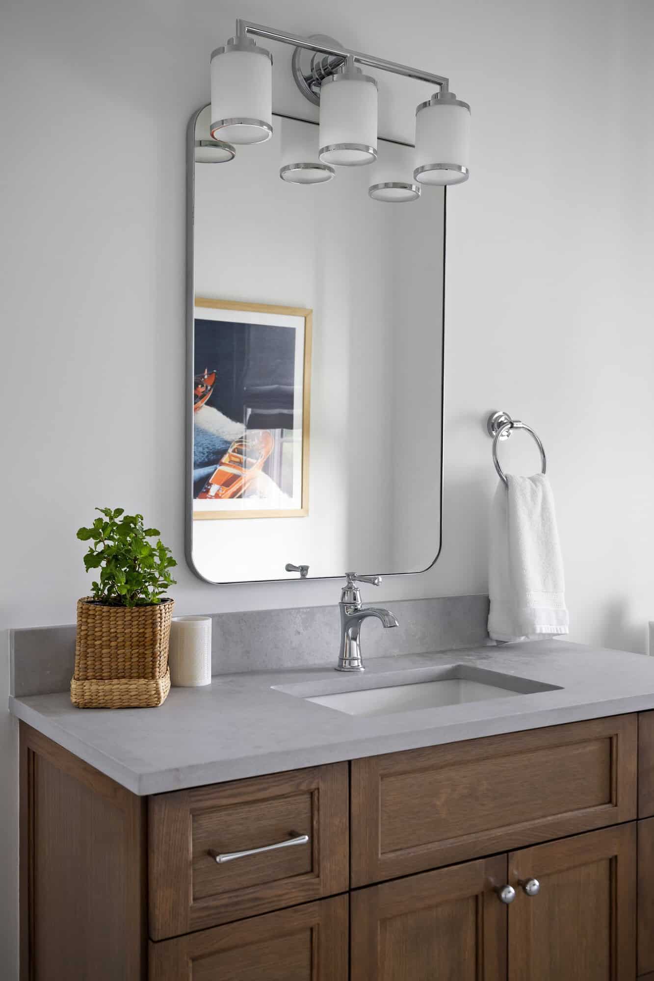 contemporary coastal bathroom vanity