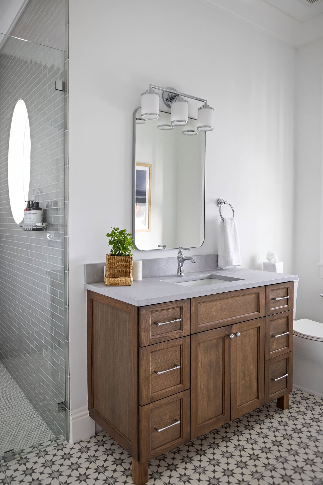 contemporary coastal bathroom vanity