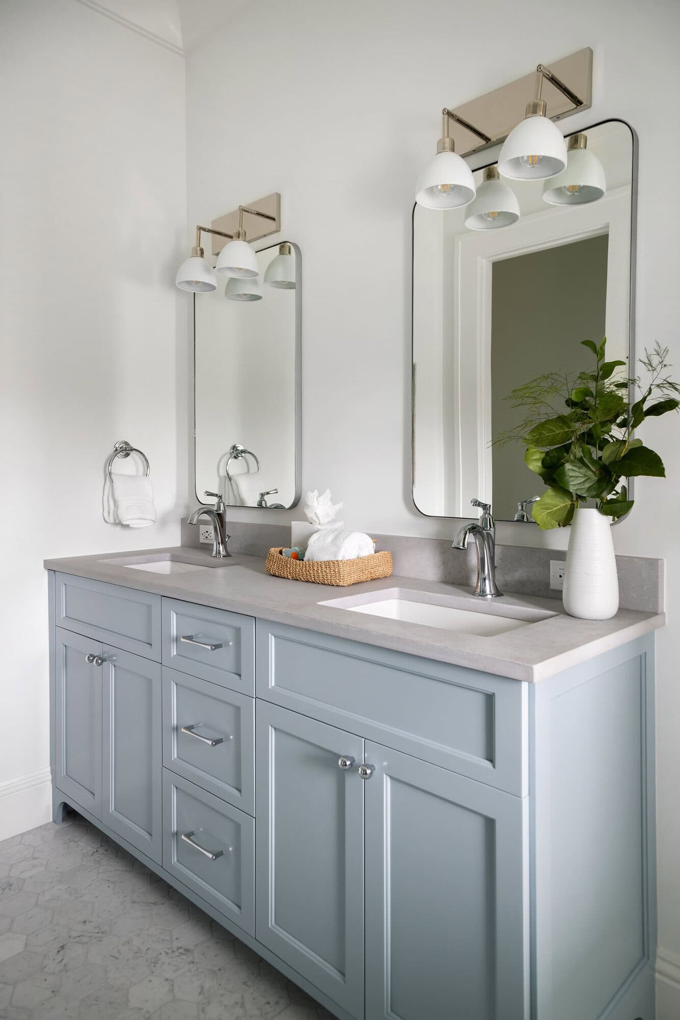 contemporary coastal bathroom vanity