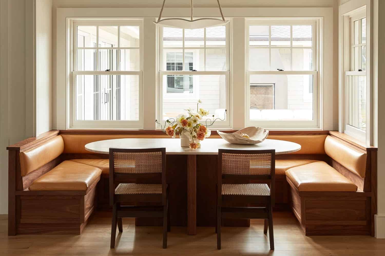 contemporary dining banquette