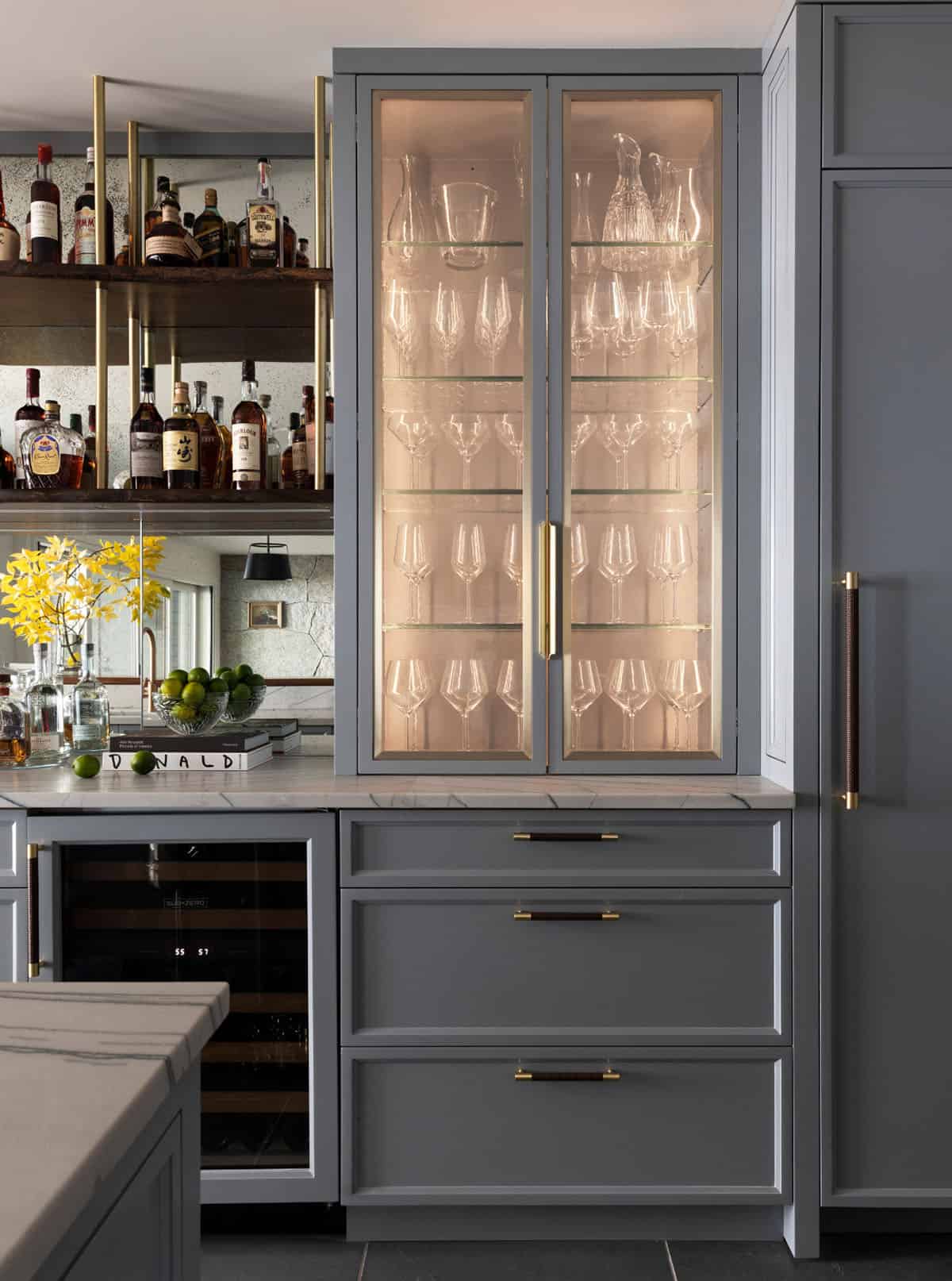 contemporary home bar