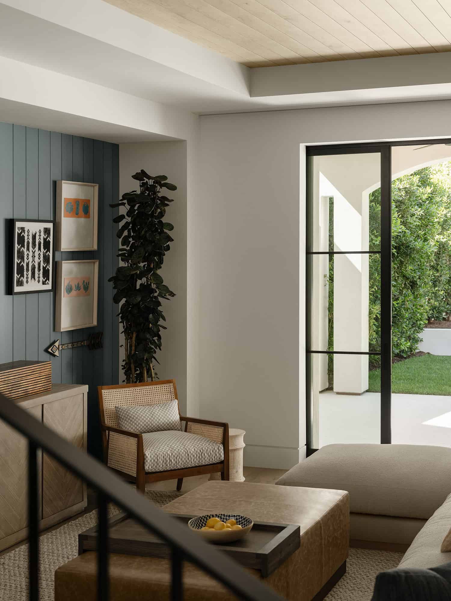 contemporary spanish-style family room