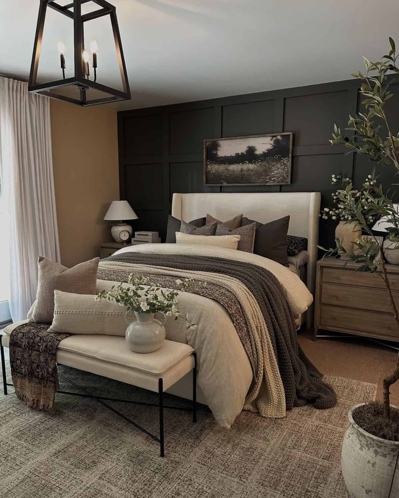 moody spring bedroom decor