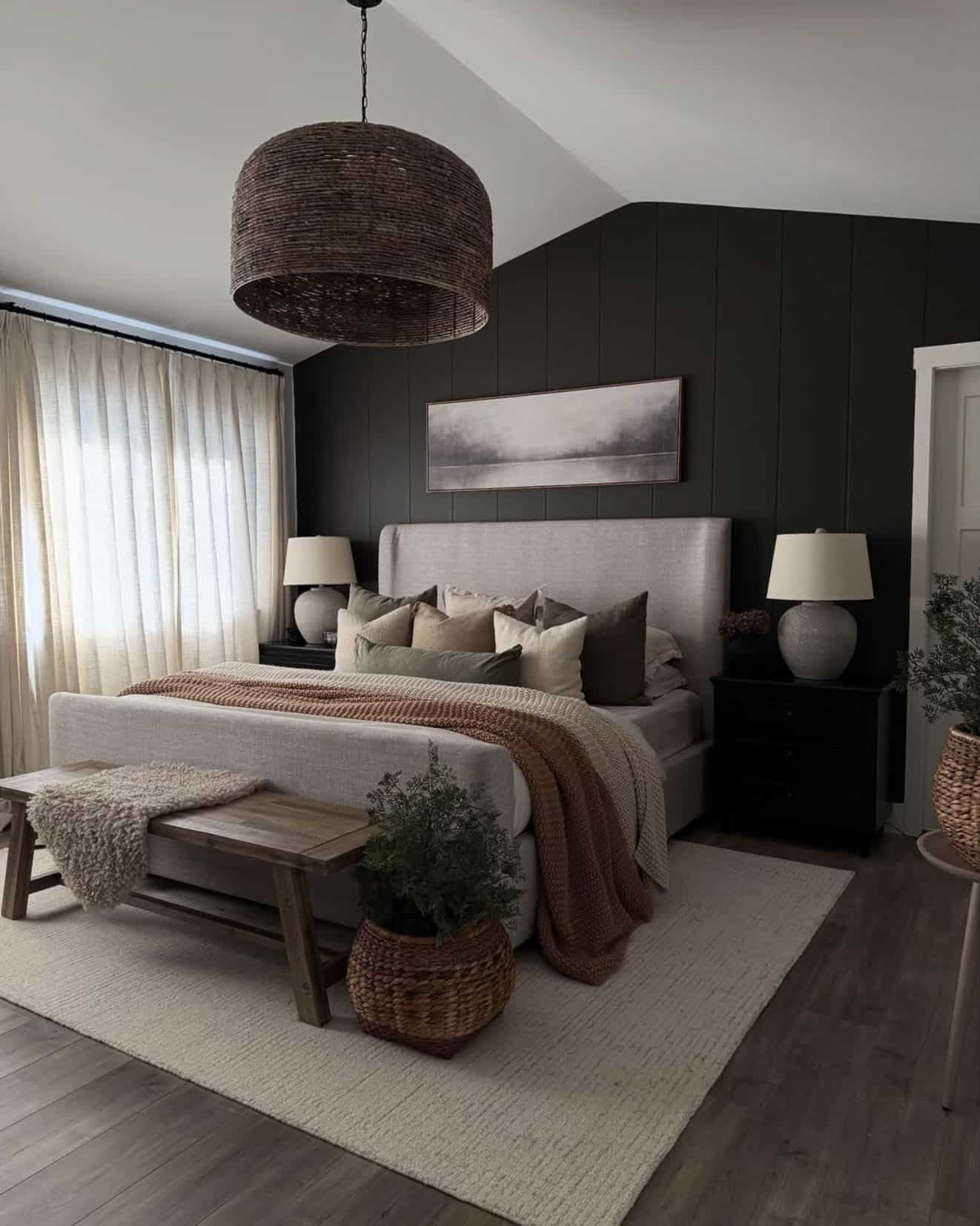 moody spring bedroom