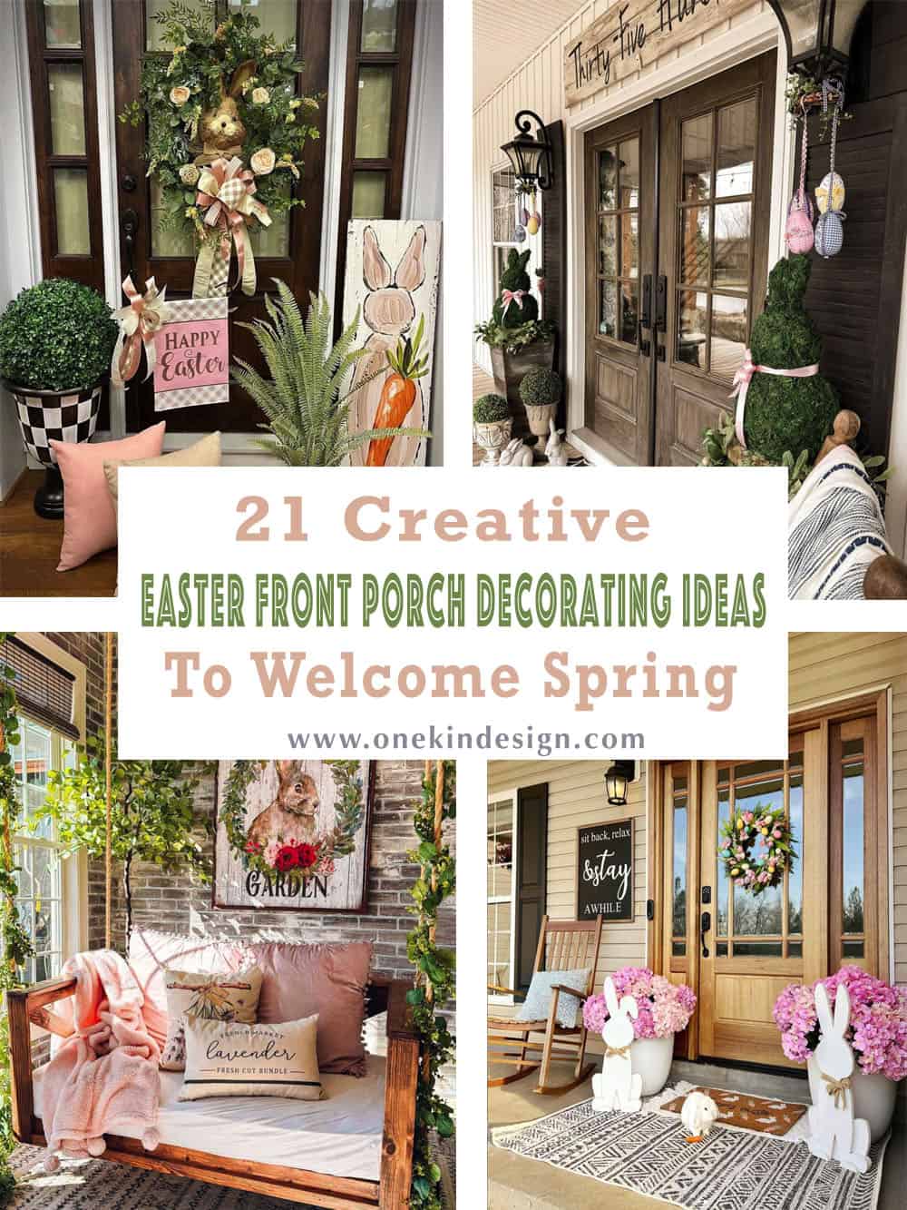 creative easter front porch decorating ideas