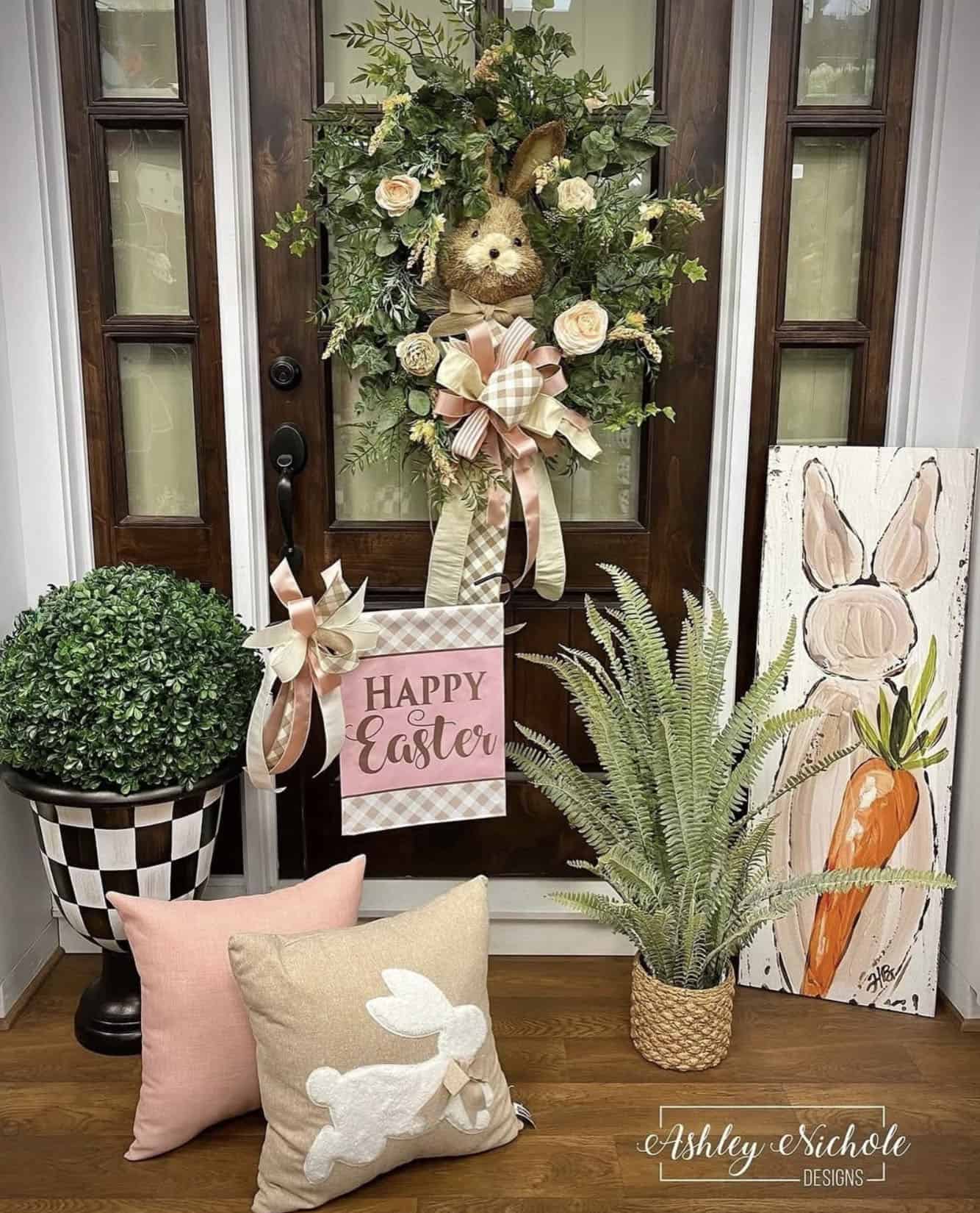 easter front porch decor