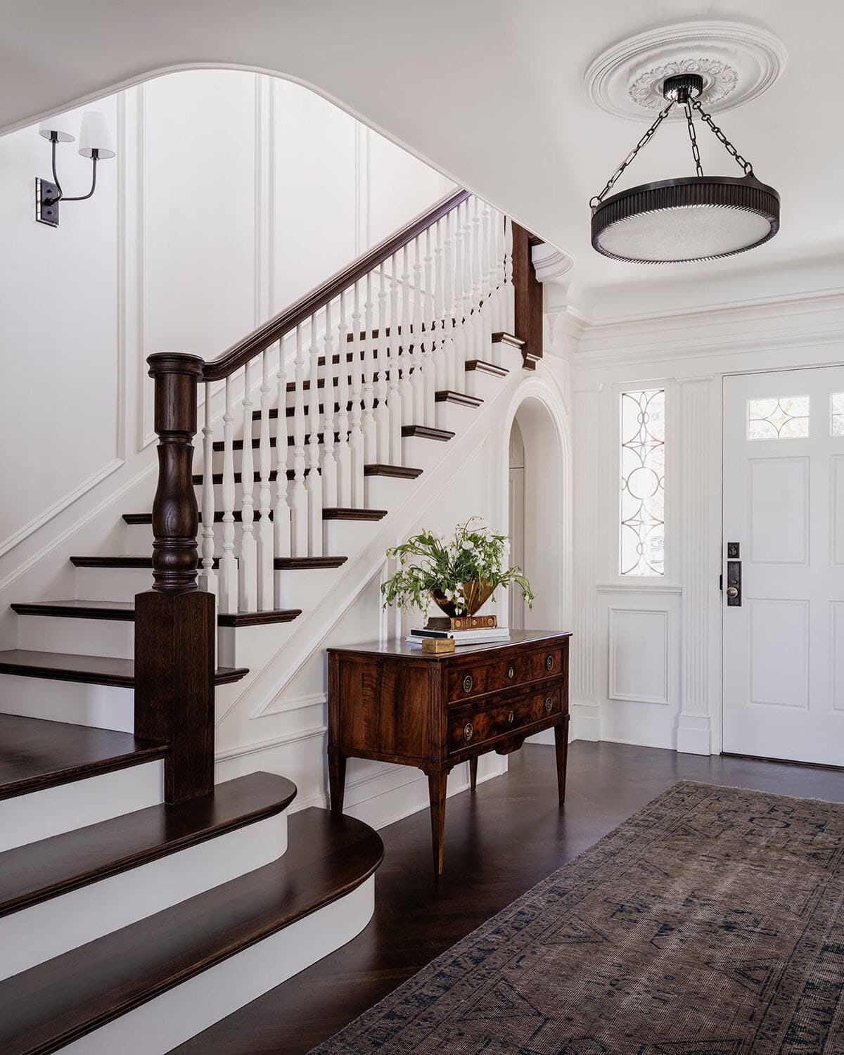 traditional style home entry with a staircase