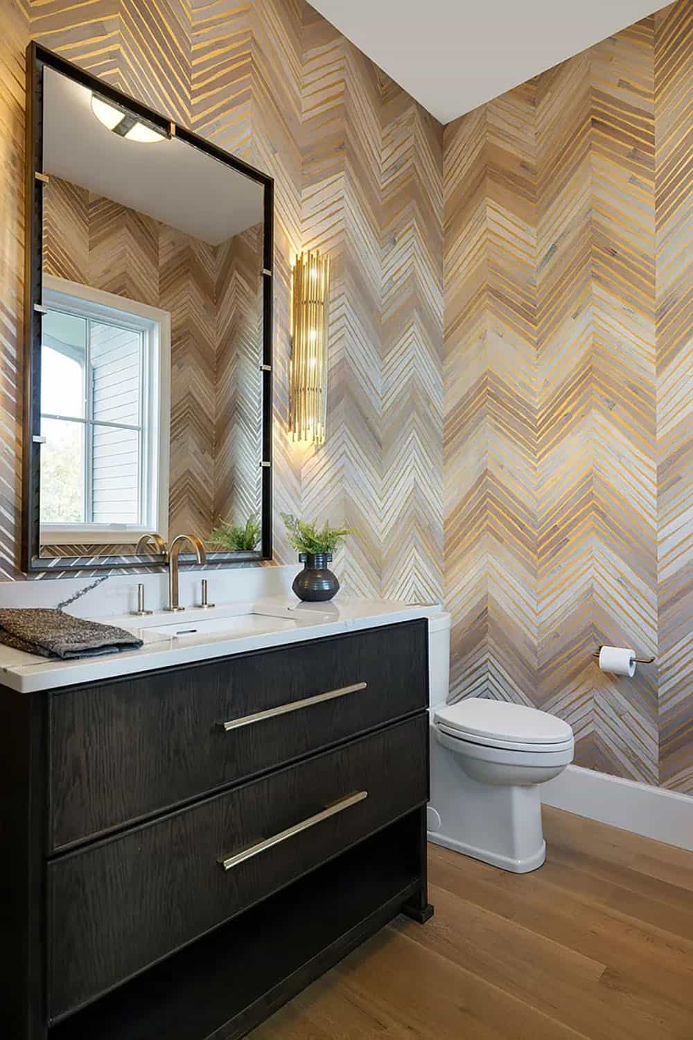 contemporary powder room