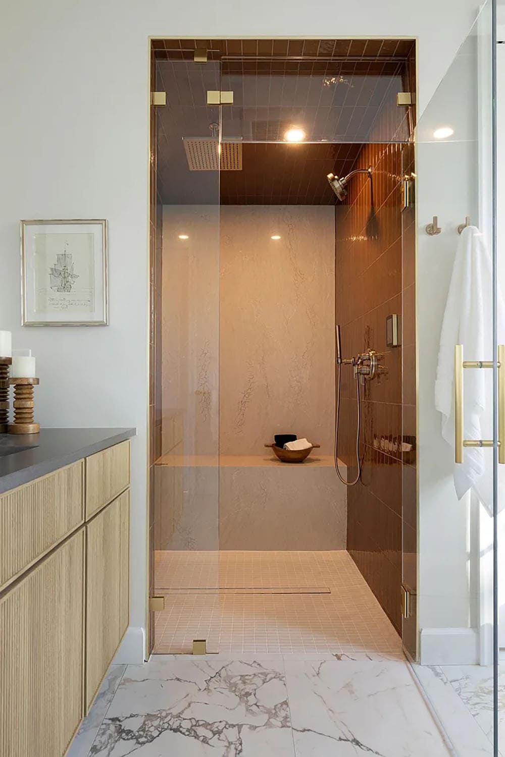 contemporary bathroom shower