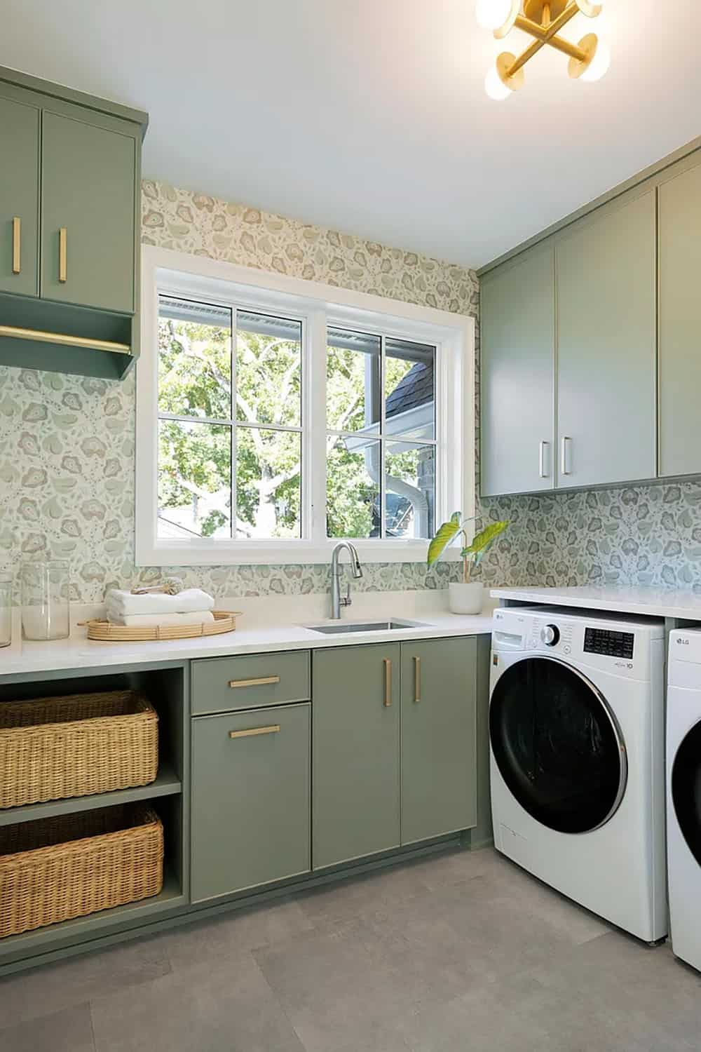 contemporary laundry room