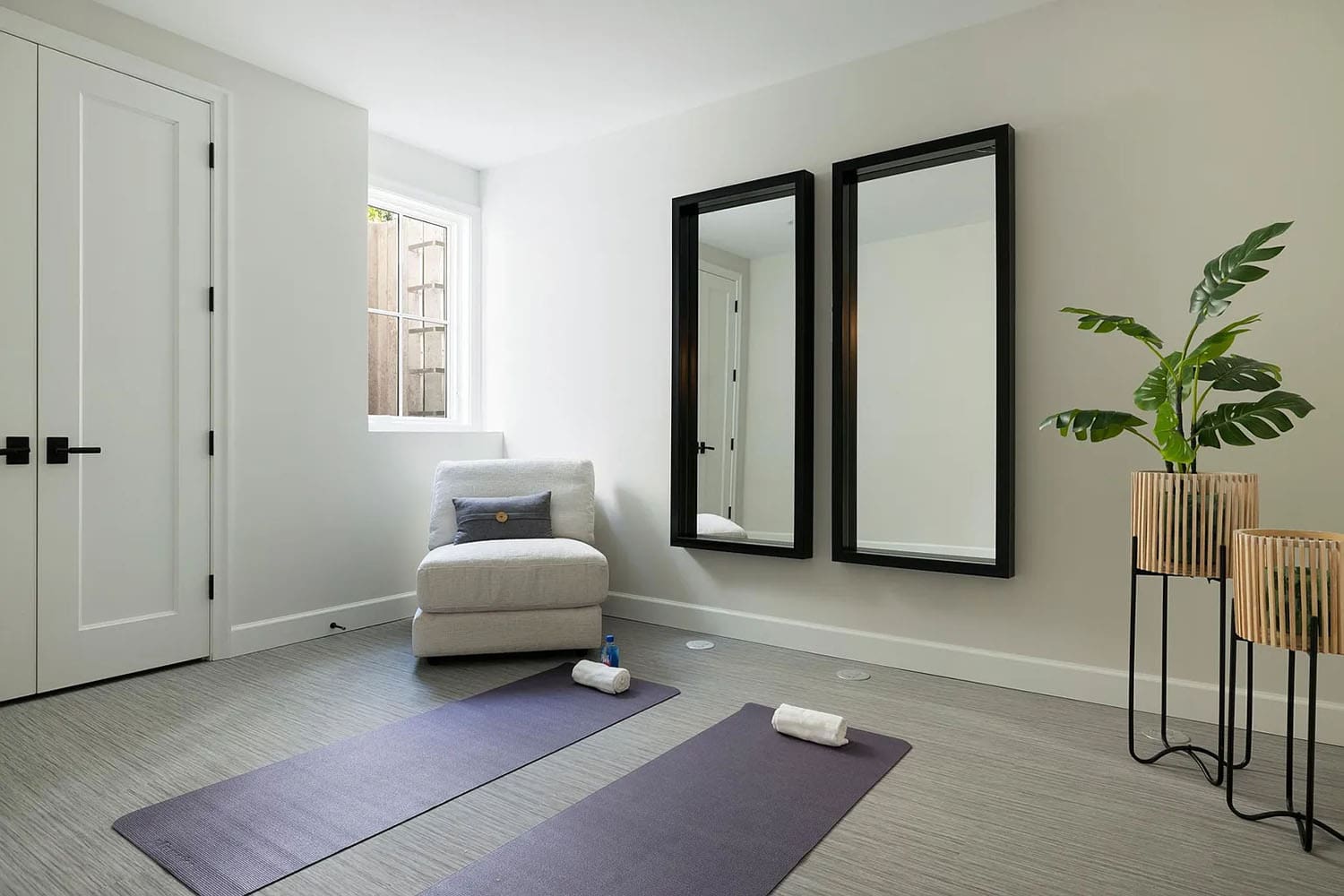 contemporary yoga room